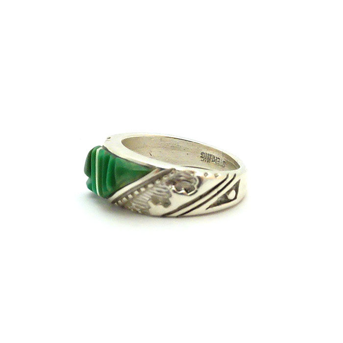 Thumbnail: Royston Turquoise Cobblestone Navajo Ring #ROY061