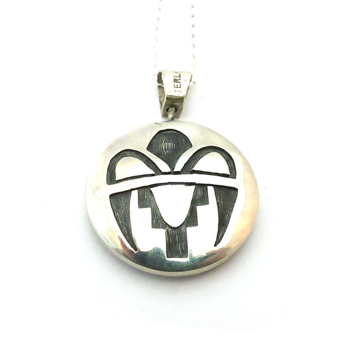 Thumbnail: Reversible Man In The Maze Silver Hopi Necklace #MAN884