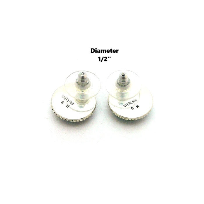 Thumbnail: Navajo Turquoise Studs Earrings #DOT506