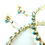 Thumbnail: Sleeping Beauty Turquoise  Zuni Dangle Hoops #SLH011
