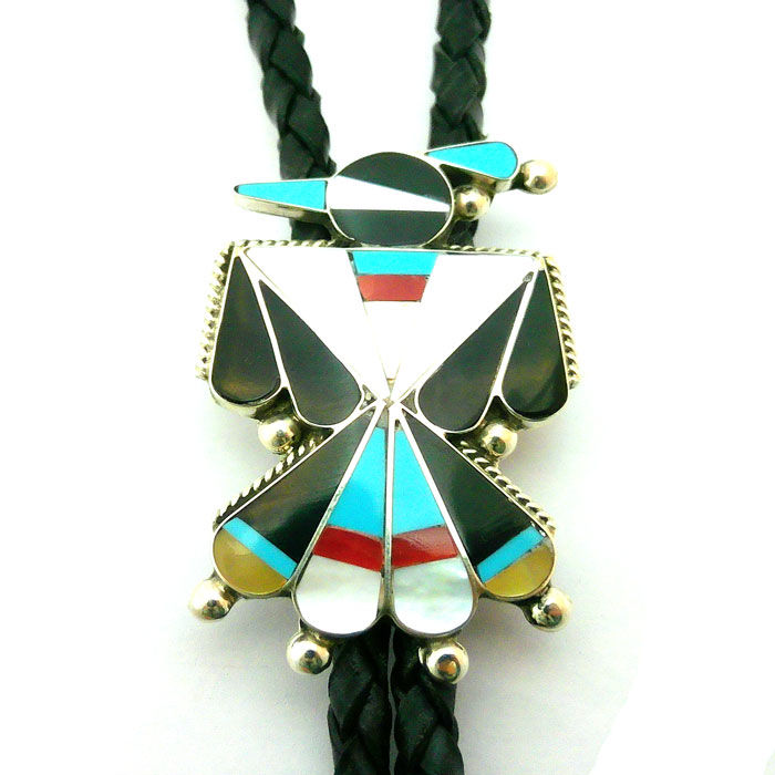 Thumbnail: Zuni Thunderbird Bolo Tie #ZUB153