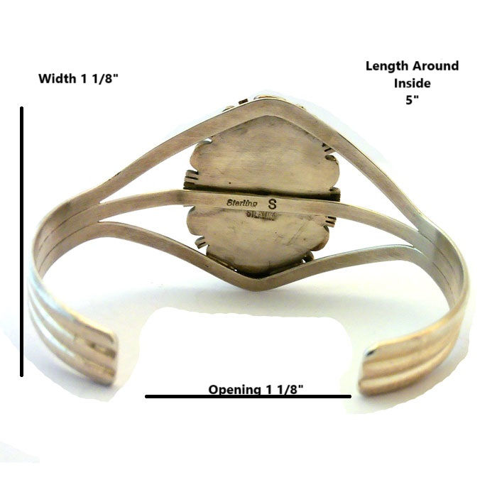Thumbnail: White Buffalo Turquoise Cuff #SWB168