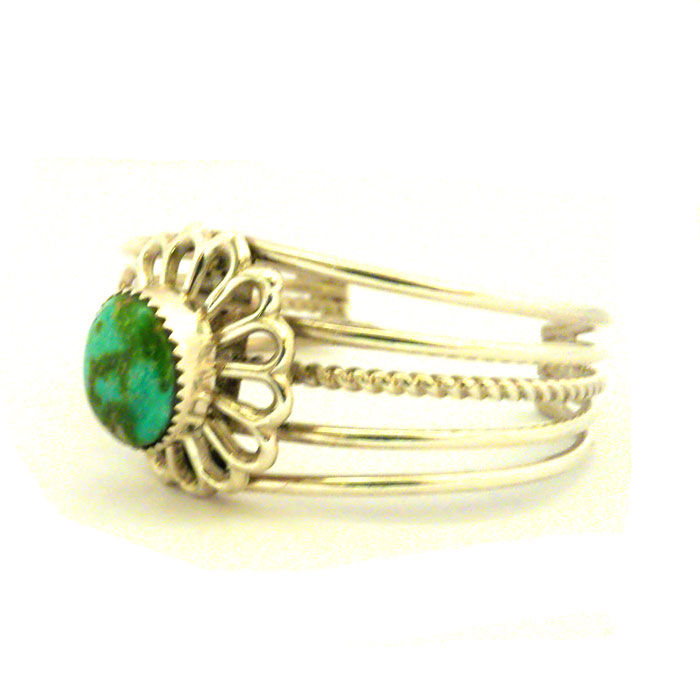 Thumbnail: Sonoran Turquoise Flower Cuff by Ray Nez #FSN900