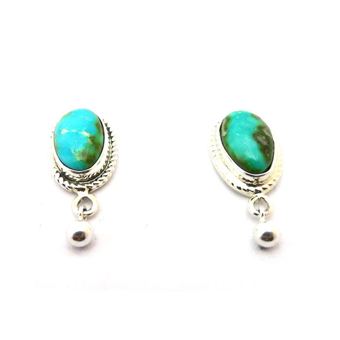 Thumbnail: Sonoran Gold Turquoise Navajo Earrings #SGO746