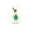 Thumbnail: Tear Drop Turquoise & Black Jet Pendant #BAB262