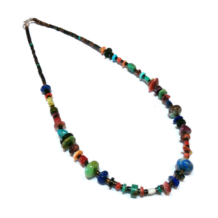 Santo Domingo Pueblo Colorful Necklace #MIX491