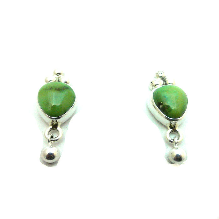 Thumbnail: Sonoran Gold Turquoise Small Navajo Post Earrings #GSO584