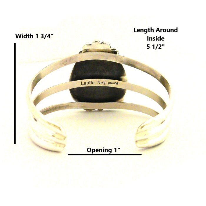 Thumbnail: Royston Turquoise Cuff By Leslie Nez #LNG267