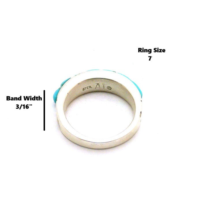 Thumbnail: Turquoise Cobblestone Navajo Ring #CBL645