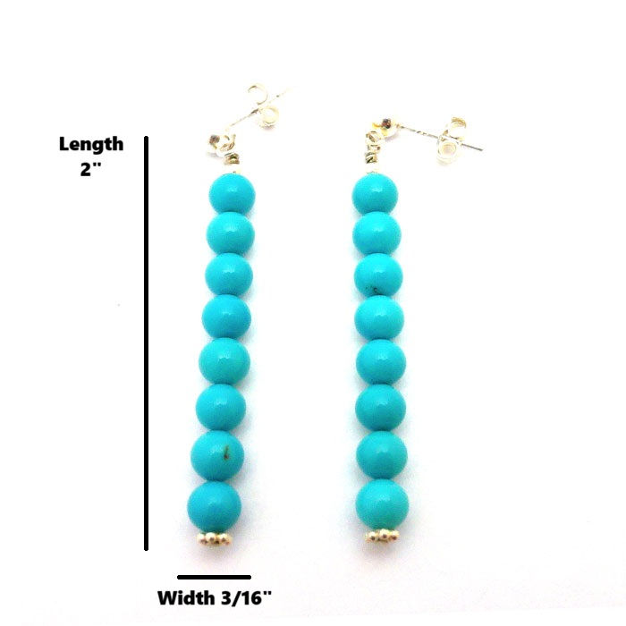 Thumbnail: Sleeping Beauty Turquoise Earrings #SBE152