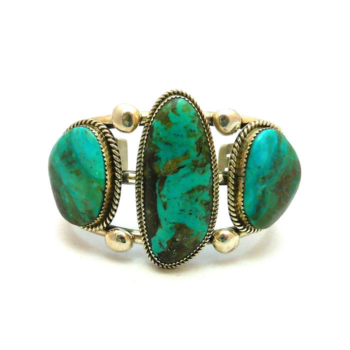 Thumbnail: Ray Nez Big Turquoise Cuff #RNE827