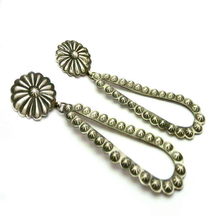 Navajo Concho Style Long Earrings #LCN149
