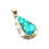 Thumbnail: Kingman Turquoise Navajo Pendant #KBT915