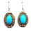 Thumbnail: Turquoise Dangle Earrings #CLE049