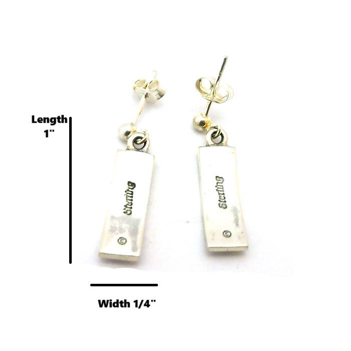 Thumbnail: Small Navajo Sterling Silver Earrings #NST865