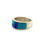 Thumbnail: Turquoise & Lapis Lazuli Inlay Navajo Band Ring #LAQ464