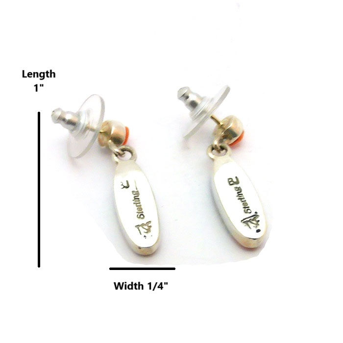 Thumbnail: Navajo Inlay Dangle Earrings #SJE505