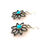 Thumbnail: Navajo Turquoise Flower Earrings #KBS052