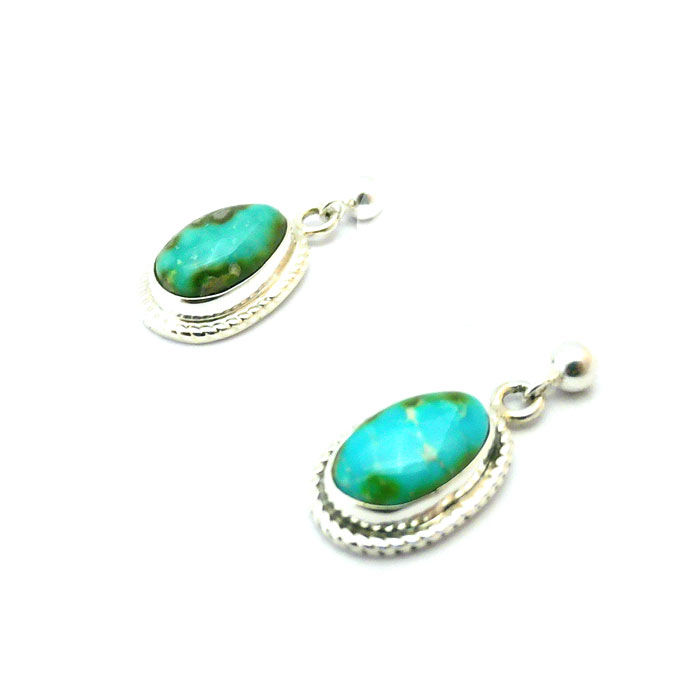 Thumbnail: Sonoran Gold Turquoise Navajo Earrings #SGO746