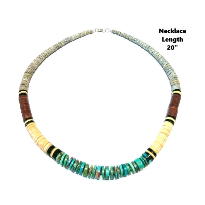Thumbnail: Santo Domingo Heishi Necklace #SDP126