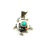 Thumbnail: Small Navajo Sterling Silver & Turquoise Turtle Necklace #TOR556