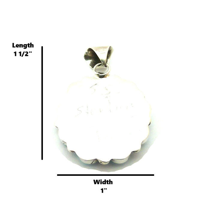 Thumbnail: Sleeping Beauty Turquoise Cluster Navajo Pendant #SBT604