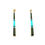 Thumbnail: Black Jet & Turquoise Inlay Earrings #RTB801