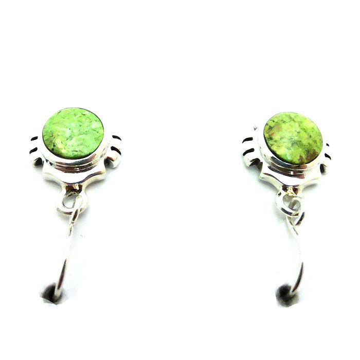 Thumbnail: Dangle Gaspeite Earrings #INS366