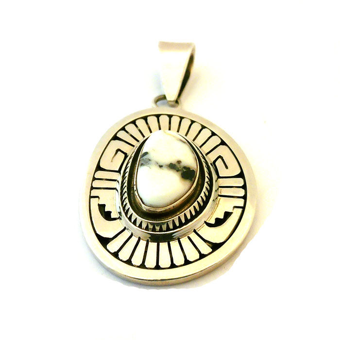 Thumbnail: White Buffalo Pendant By Leonardo Nez #LNN247