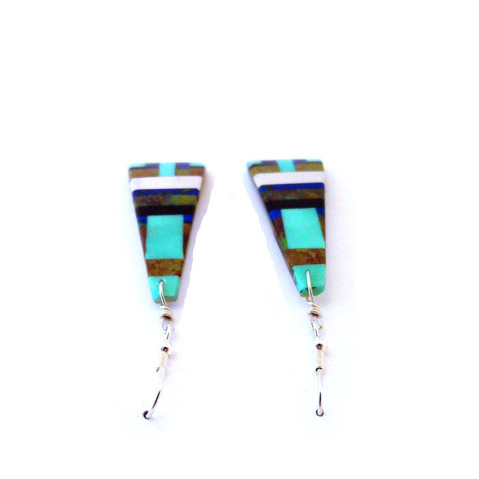 Thumbnail: Inlay Santo Domingo Earrings #SDE199