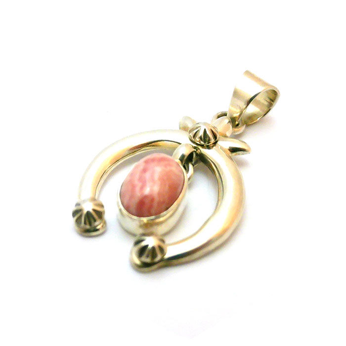 Thumbnail: Small Rhodochrosite Naja Pendant #NAJ930