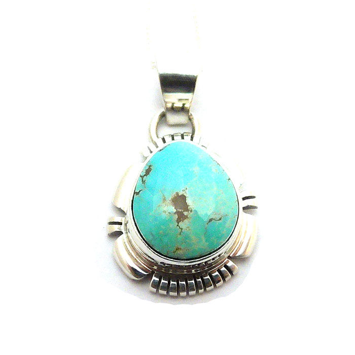 Thumbnail: Small Round Navajo Turquoise Necklace #ABS558