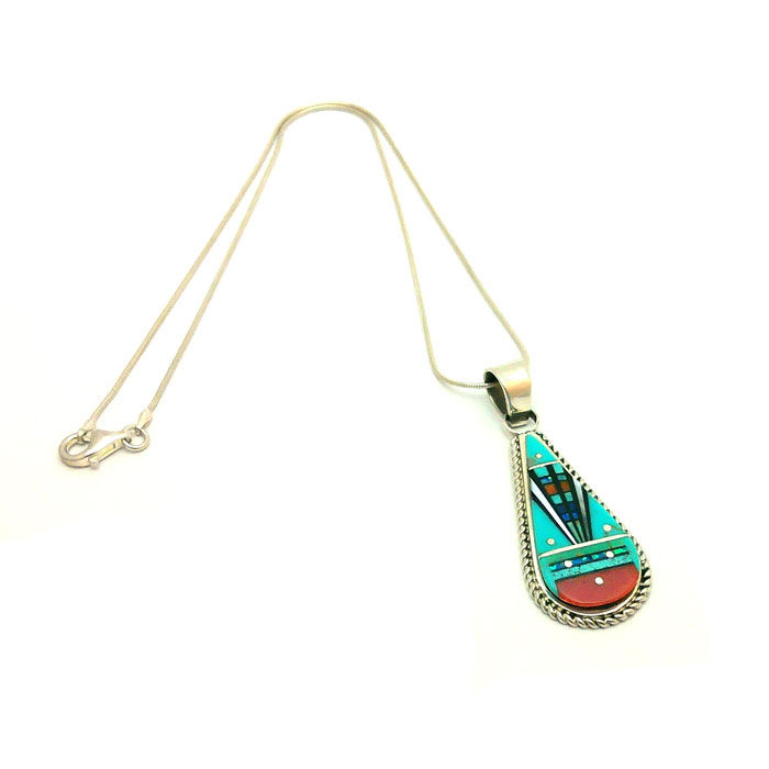 Erwin Tsosie Inlay Yei Necklace #EWT507