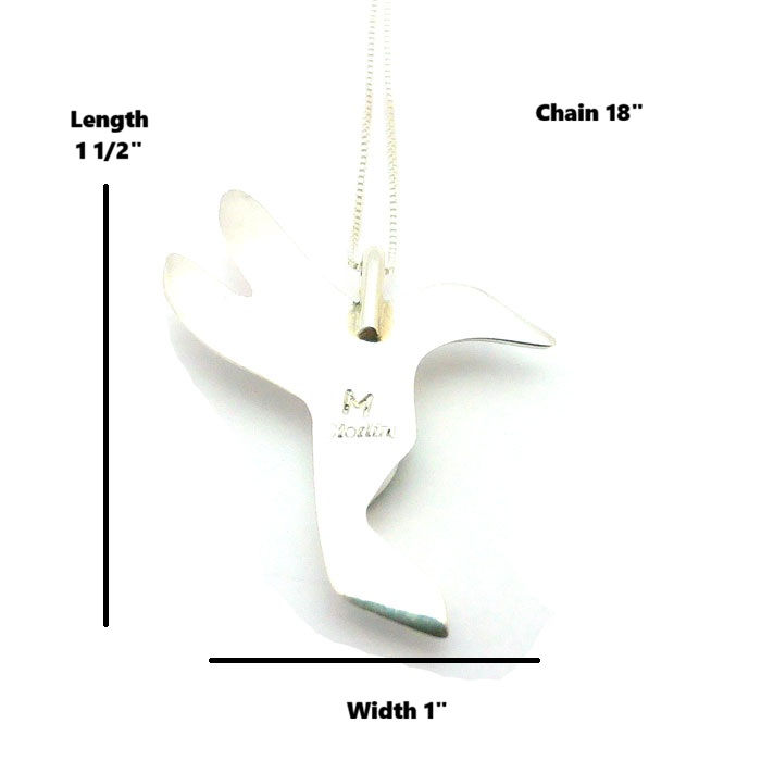 Thumbnail: Small Zuni Inlay Hummingbird Necklace #ZHW990
