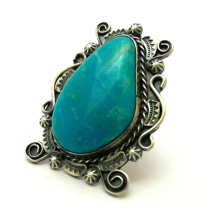 Thumbnail: Navajo Artist Wilson Dawes Big Kingman Ring #WDS785