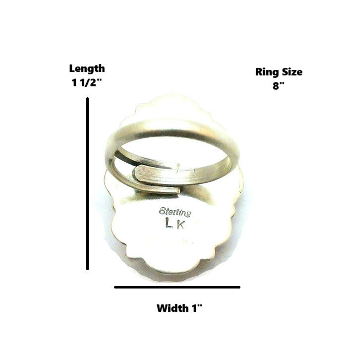 Thumbnail: Golden Hills Turquoise Navajo Ring # LON523