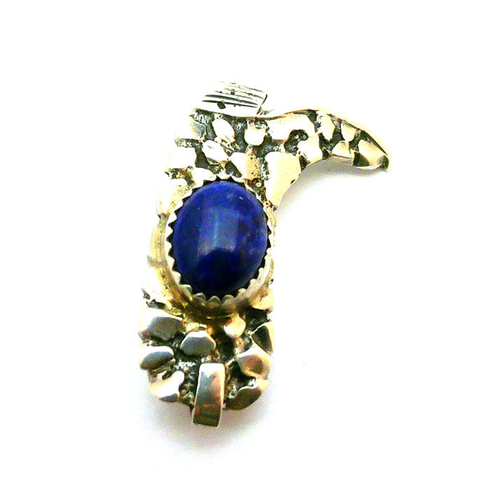 Thumbnail: Lapis Lazuli Western Cowboy Boot Brooch #BOO941