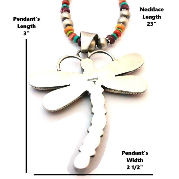 Thumbnail: Colorful Dragonfly Necklace #AGO358