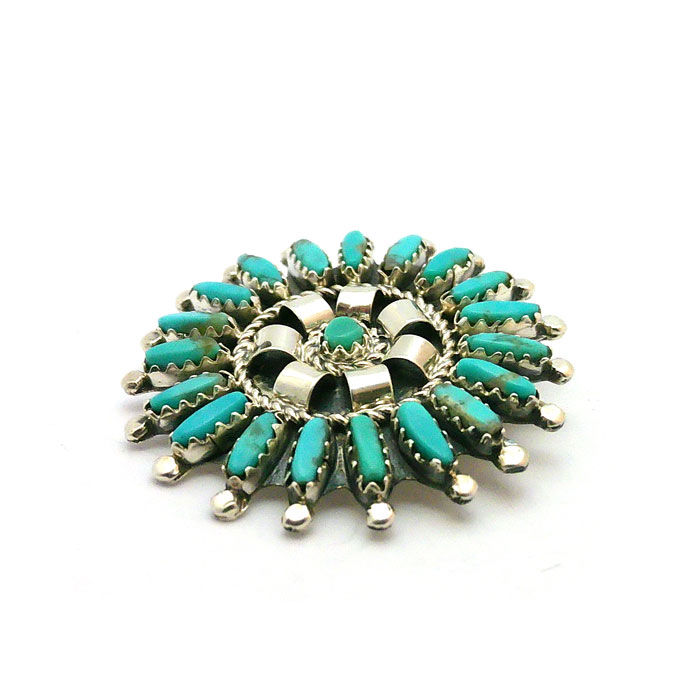 Thumbnail: Small Turquoise Needle Point Pin/Pendant #SMN044