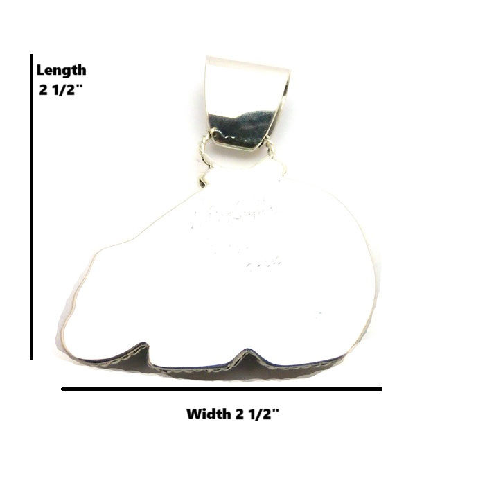Thumbnail: Sonoran Gold Turquoise Big Zuni Bear Pendant #OSO542