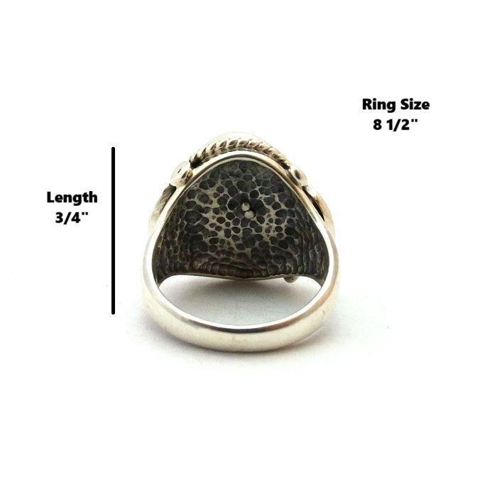 Thumbnail: Navajo Golden Hills Turquoise Ring #HAZ182