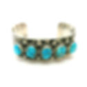 Thumbnail: Sterling Silver & Turquoise Navajo Cuff #ELR274