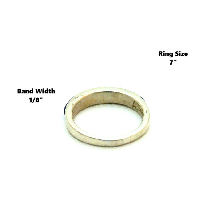 Thumbnail: Inlay Lapis Lazuli Navajo Ring #AZU016