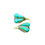 Thumbnail: Zuni Turquoise Inlay Hearts Adjustable Ring #ZHA633