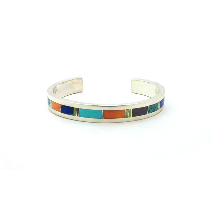 Thumbnail: Colorful Inlay Navajo Cuff #TIM364