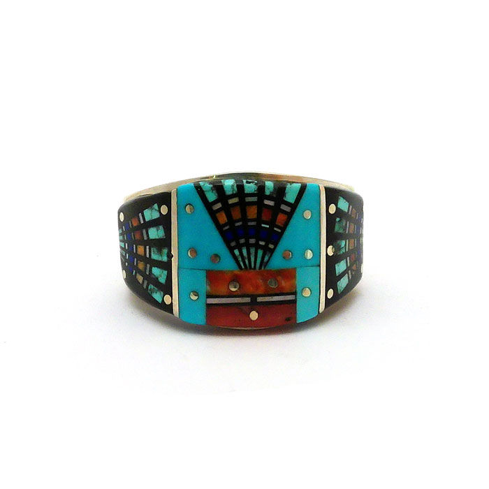 Thumbnail: Erwin Tsosie Inlay Yei Ring #ERW119