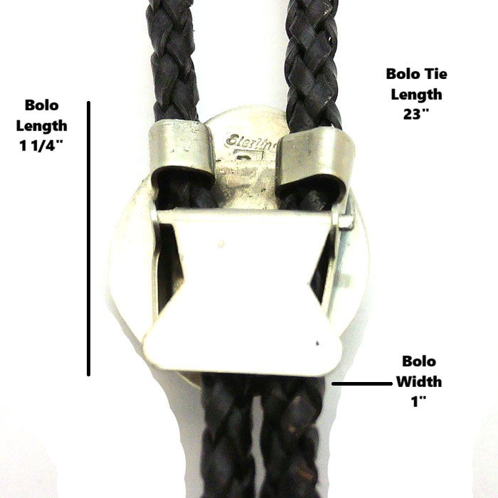Thumbnail: Sterling Silver & Turquoise Bear Paw Bolo Tie #BEP273