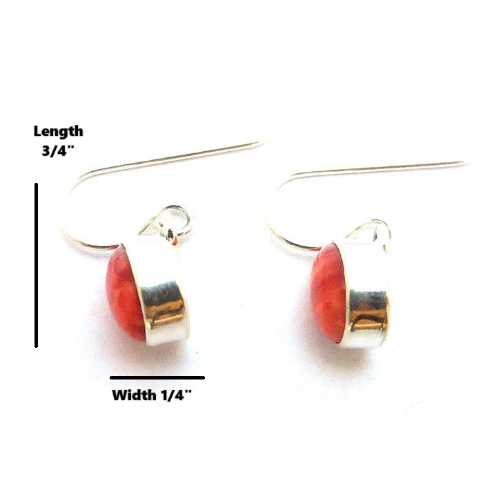 Thumbnail: Small Dangle Spiny Oyster Earrings #INY381
