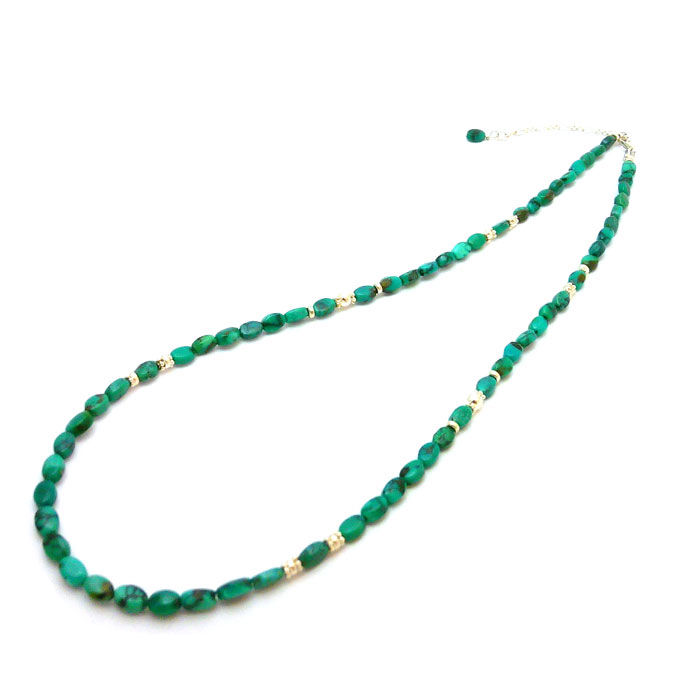 Thumbnail: Kingman Turquoise Beaded Necklace #MAN189