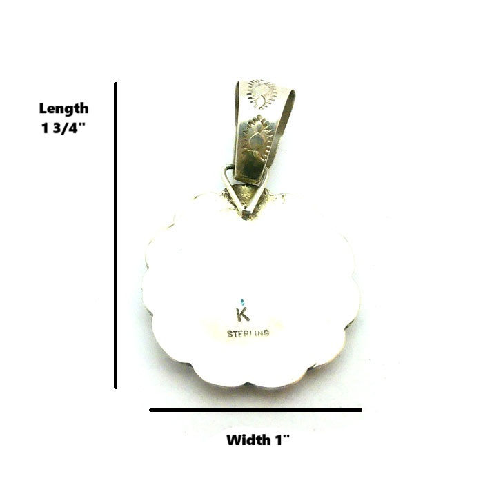 Thumbnail: Red Coral Navajo Pendant #COR491